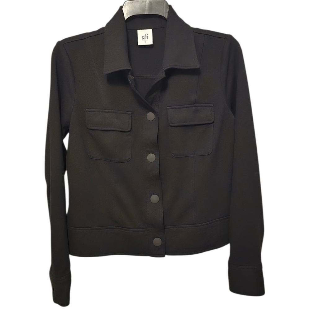 Cabi Ava Ponte Knit Jacket Black Size Small